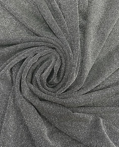 Трикотаж люрекс черный\серебро