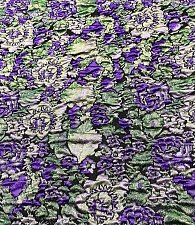 Жаккард фиолетовый цветок